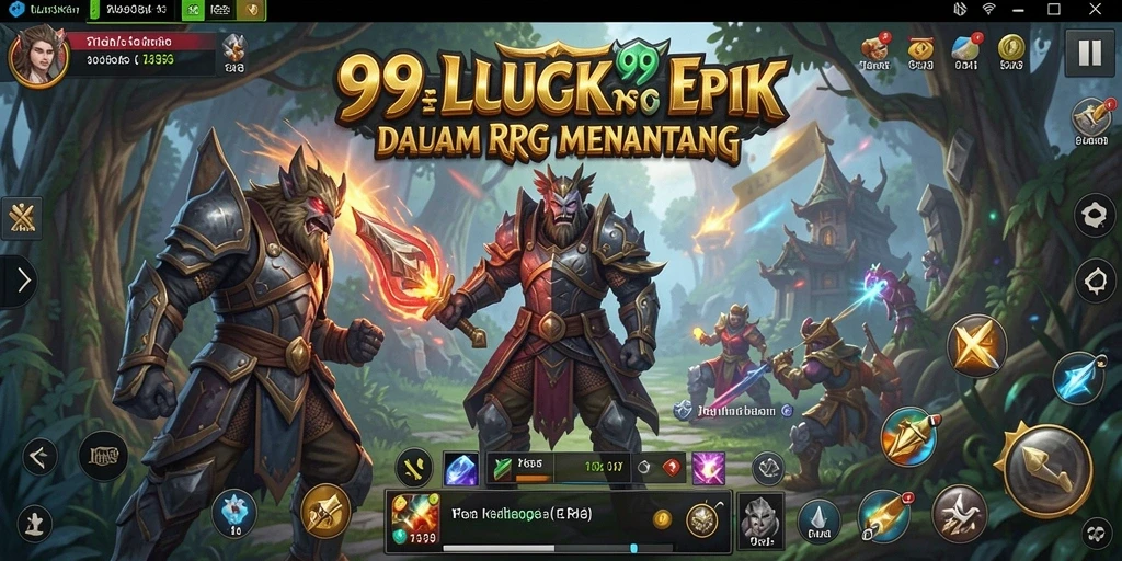 Gambar gameplay 99LUCK99 yang menampilkan pertarungan epik dan petualangan seru.