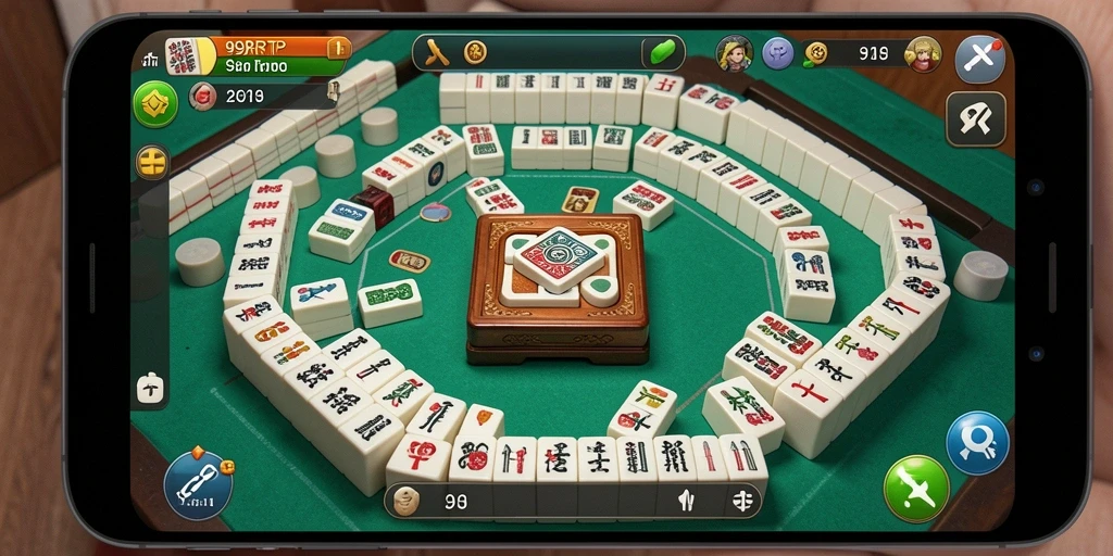 Screenshot gameplay Mahjong 99RTP yang penuh warna dan menantang.