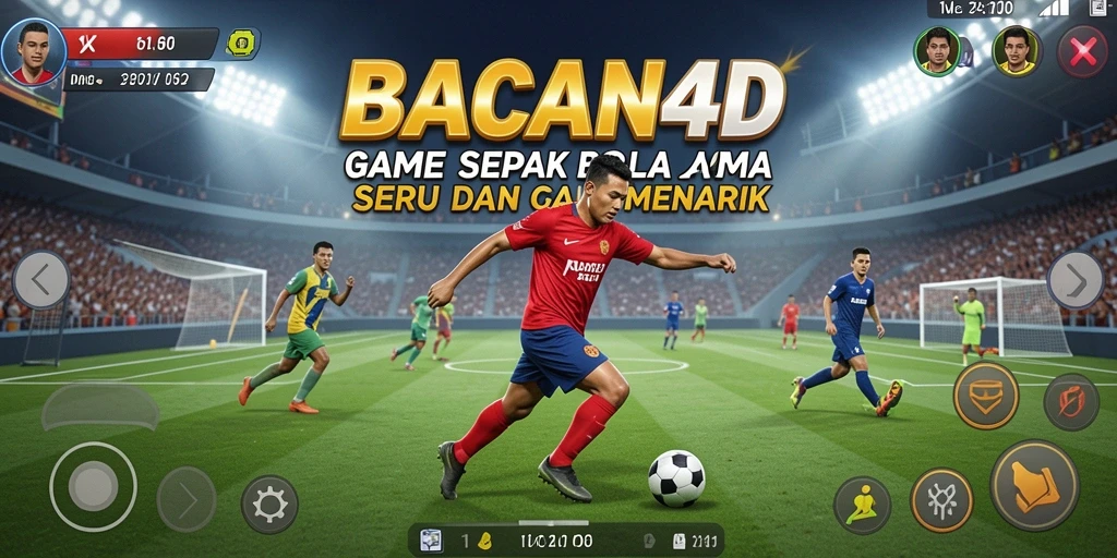 Tampilan gameplay seru BACAN4D dengan pertandingan sepak bola yang mendebarkan.
