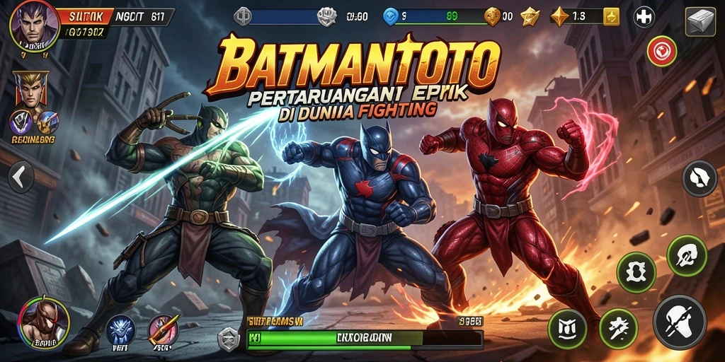 Tangkapan layar aksi pertarungan mendebarkan di BATMANTOTO.