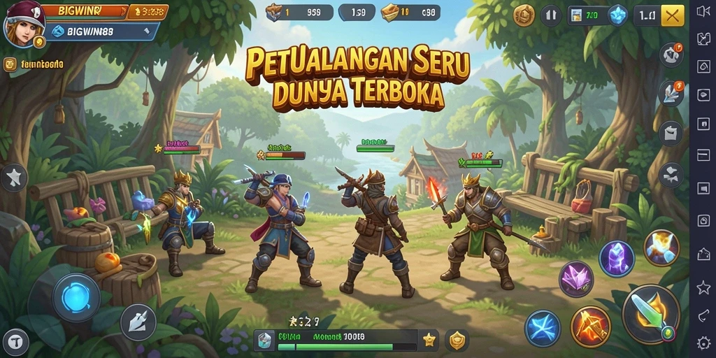 Tampilan gameplay <strong>BIGWIN88</strong> yang menakjubkan dalam dunia terbuka.