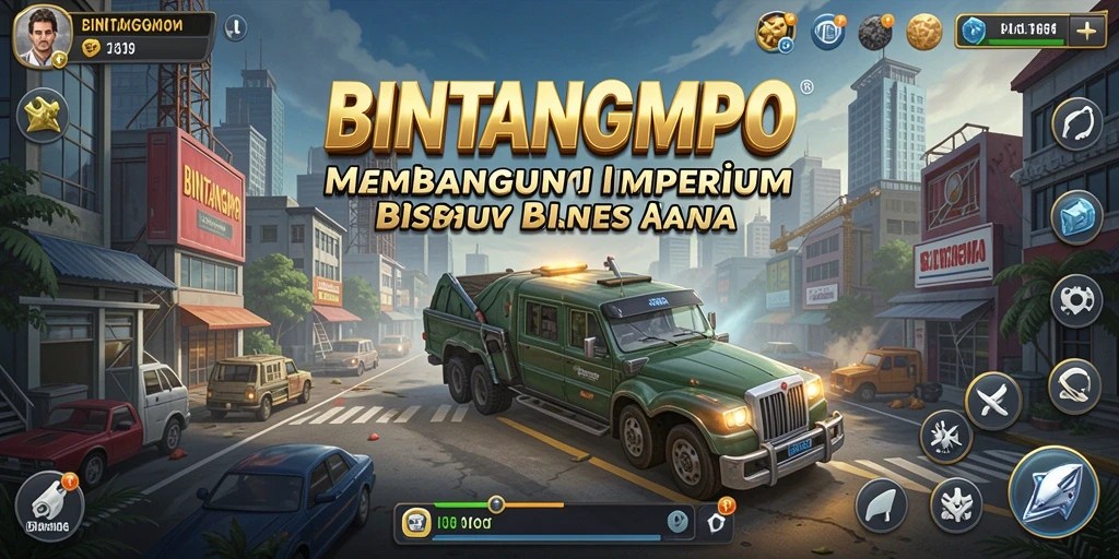 Tampilan gameplay menarik dalam BINTANGMPO yang menggambarkan strategi bisnis.