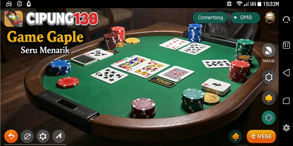 Gameplay seru Gaple dengan grafis menarik dan antarmuka yang ramah pengguna.