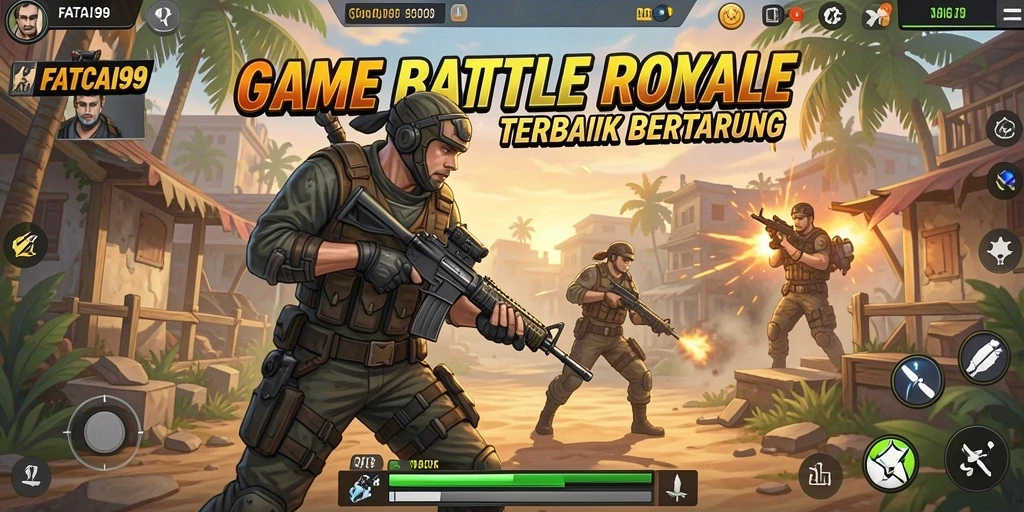 Screenshot gameplay <strong>FATCAI99</strong> yang menampilkan pertarungan seru di arena Battle Royale.