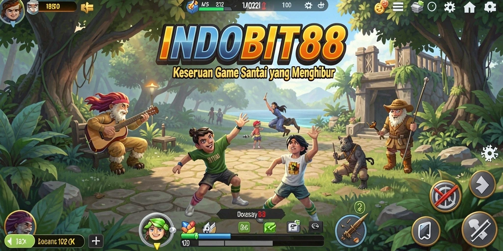 Tampilan gameplay yang ceria dan menghibur dari INDOBIT88.
