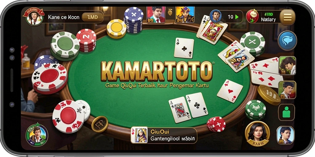 Tangkapan layar KAMARTOTO menampilkan atmosfer seru game QiuQiu.