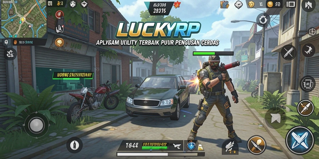 Tampilan antarmuka pengguna LUCKYRP yang intuitif dan menarik.