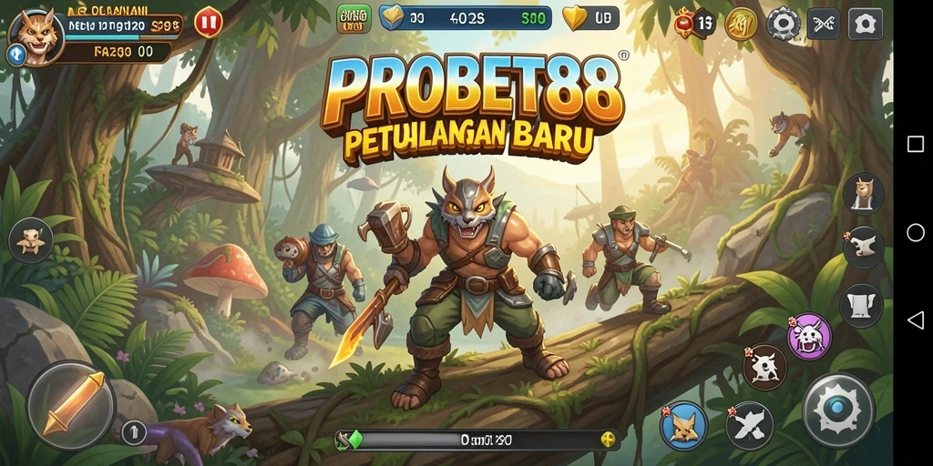 Screenshot main game PROBET88 menampilkan pemandangan menakjubkan dan aksi seru.