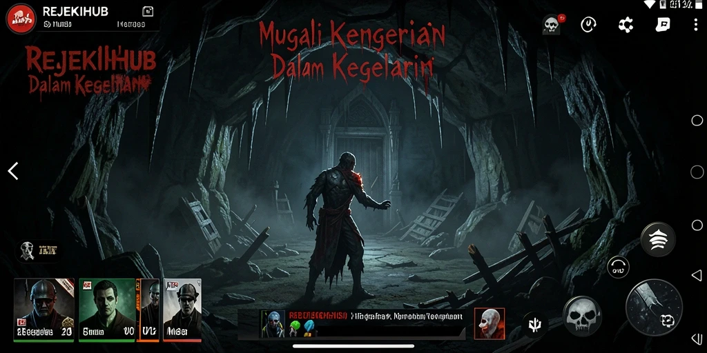 Tangkapan layar menunjukkan suasana gameplay mengerikan di REJEKIHUB.