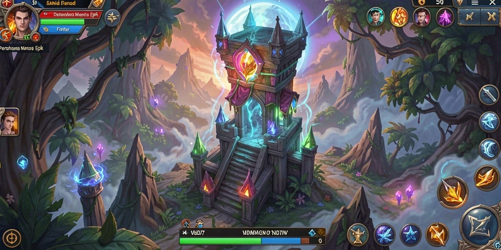 Screenshot gameplay SAND77 menampilkan aksi menara pertahanan yang mendebarkan.